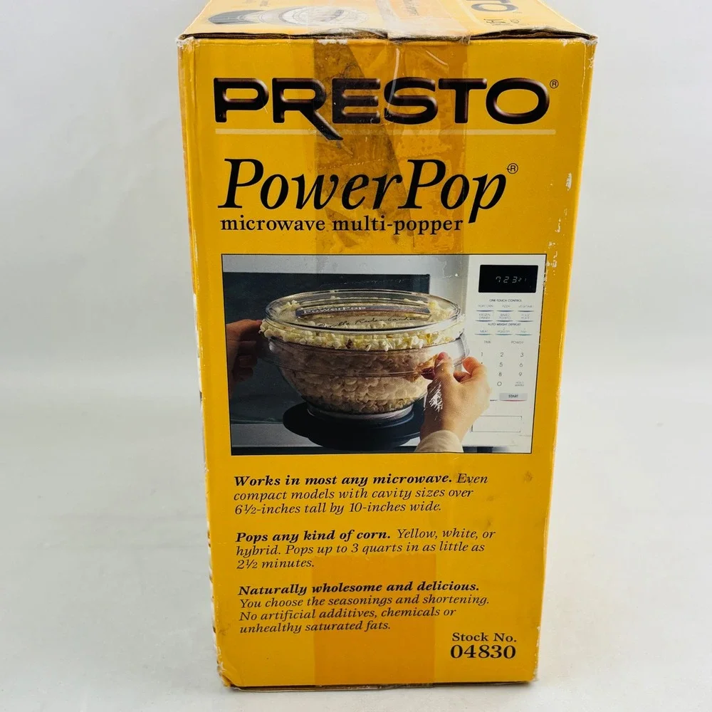 Presto PowerPop Microwave‎ Multi-Popper Popcorn Maker Orville Redenbacher 04830